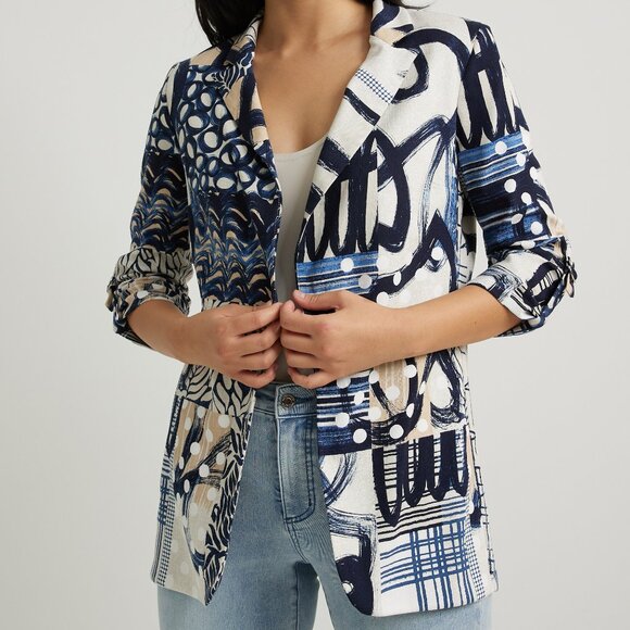 Joseph Ribkoff Jackets & Blazers - Joseph Ribkoff Abstract Woven Blazer